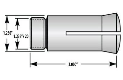 1J Collet 5/8 Hex